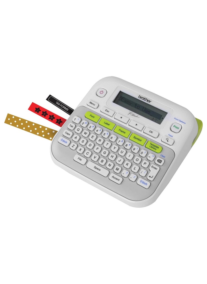 brother - Brother P-Touch, PTD210, Easy-to-Use Label Maker, One-Touch Keys, Multiple Font Styles, 27 User-Friendly Templates, White - Image 1