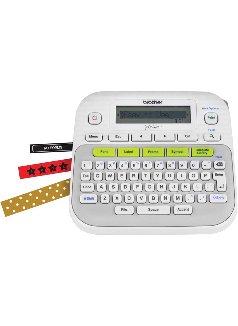 brother - Brother P-Touch, PTD210, Easy-to-Use Label Maker, One-Touch Keys, Multiple Font Styles, 27 User-Friendly Templates, White - Image 1