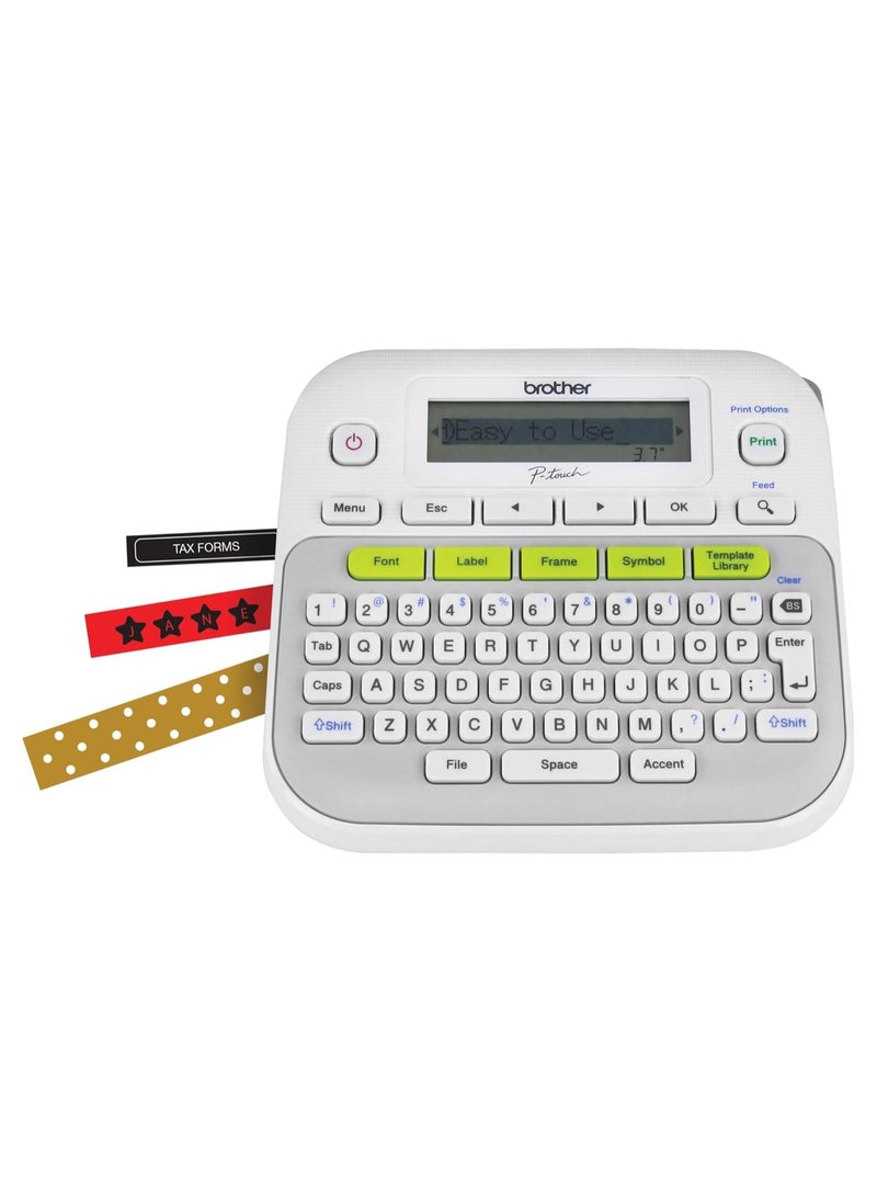 brother - Brother P-Touch, PTD210, Easy-to-Use Label Maker, One-Touch Keys, Multiple Font Styles, 27 User-Friendly Templates, White - Image 1