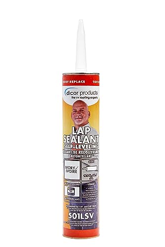 Dicor 501LSV-1 HAPS-Free Self-Leveling Lap Sealant for horizontal surfaces - 10.3 Oz, Ivory, Secure, Ideal for RV Roofing, Maintenance, Repair, Appliance Application - Image 1