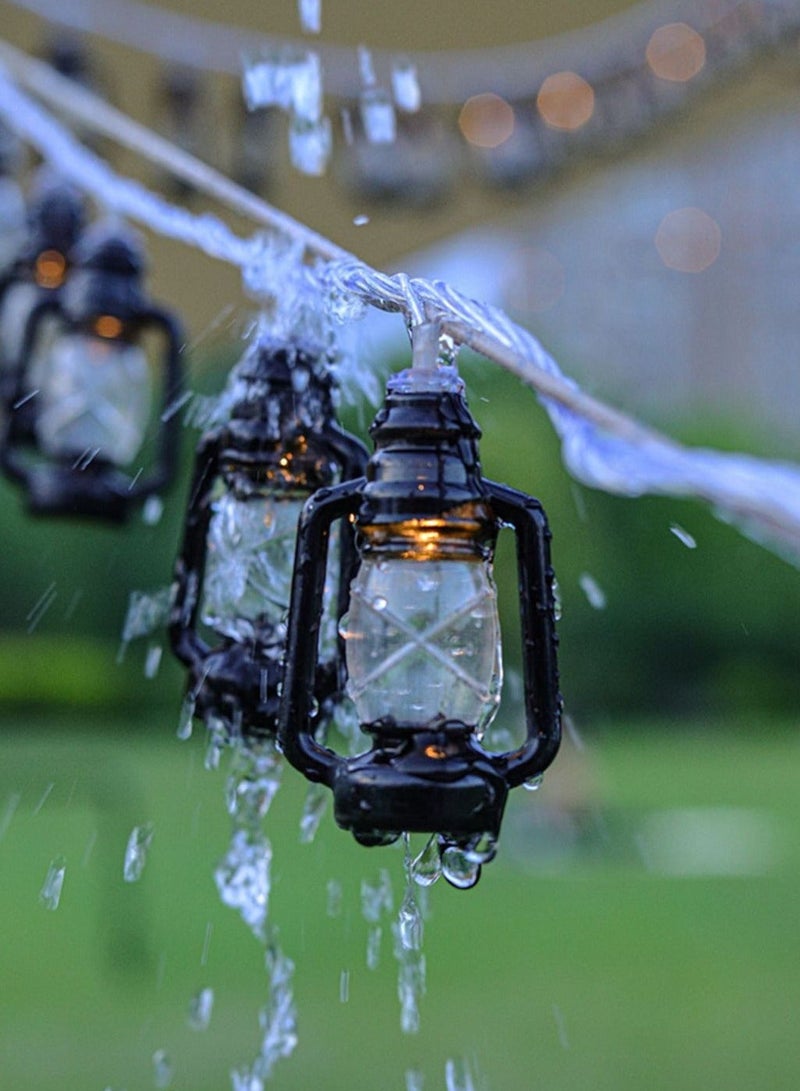 ARNOTEC أضواء خيط LED ريترو 1.5م 10 فوانيس تعمل بالبطارية - دافئ أبيض / ملون، أضواء خرافية مقاومة للماء IP44 من PVC للديكور الداخلي والخارجي، حفلات، حدائق وغرف نوم - Image 5