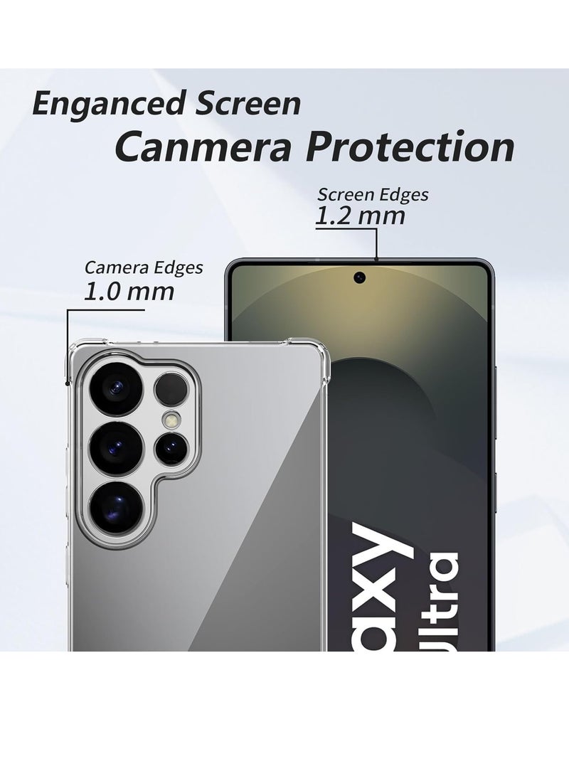 Crystal Protective Phone Case for Samsung Galaxy S25 Ultra 5G, Non-Yellow Mobile Phone Case, Shockproof Cover, Anti-Drop Case, Scratch Resistant for Samsung S25 Ultra Silicone TPU - - Image 3