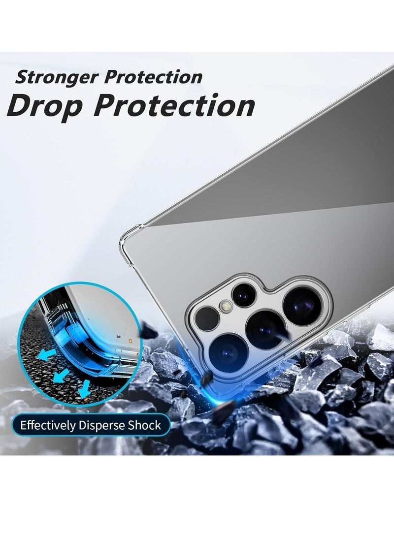 Crystal Protective Phone Case for Samsung Galaxy S25 Ultra 5G, Non-Yellow Mobile Phone Case, Shockproof Cover, Anti-Drop Case, Scratch Resistant for Samsung S25 Ultra Silicone TPU - - Image 4