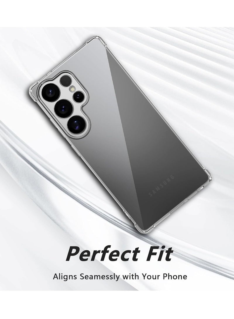 Crystal Protective Phone Case for Samsung Galaxy S25 Ultra 5G, Non-Yellow Mobile Phone Case, Shockproof Cover, Anti-Drop Case, Scratch Resistant for Samsung S25 Ultra Silicone TPU - - Image 5