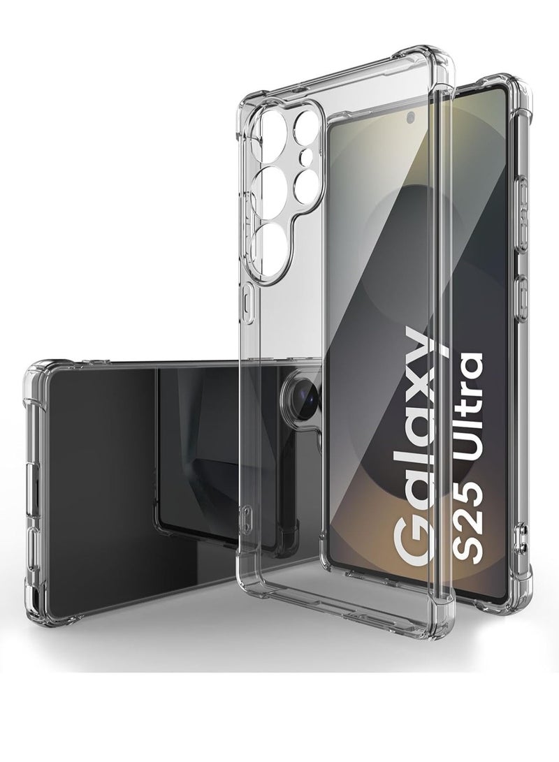 Crystal Protective Phone Case for Samsung Galaxy S25 Ultra 5G, Non-Yellow Mobile Phone Case, Shockproof Cover, Anti-Drop Case, Scratch Resistant for Samsung S25 Ultra Silicone TPU - - Image 1