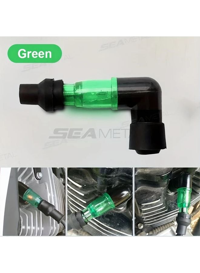 غطاش شمعة عالي الضغط مقاوم للماء أخضر، زينة وقطع دراجات نارية معدلة - Image 1