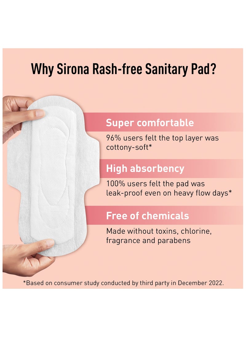 Sirona Max Sanitary Pads for Women | XL (Pack of 10 Pads) | 100% Rash Free & Toxic-Free | Organic Cotton Sanitary Pad | Up to 0% Leakage, Comfortable & High Absorbency - pzsku/ZC54F1CD31FD55F091146Z/45/_/1730819466/a9ed9b2e-8046-40a3-8079-87133905d597
