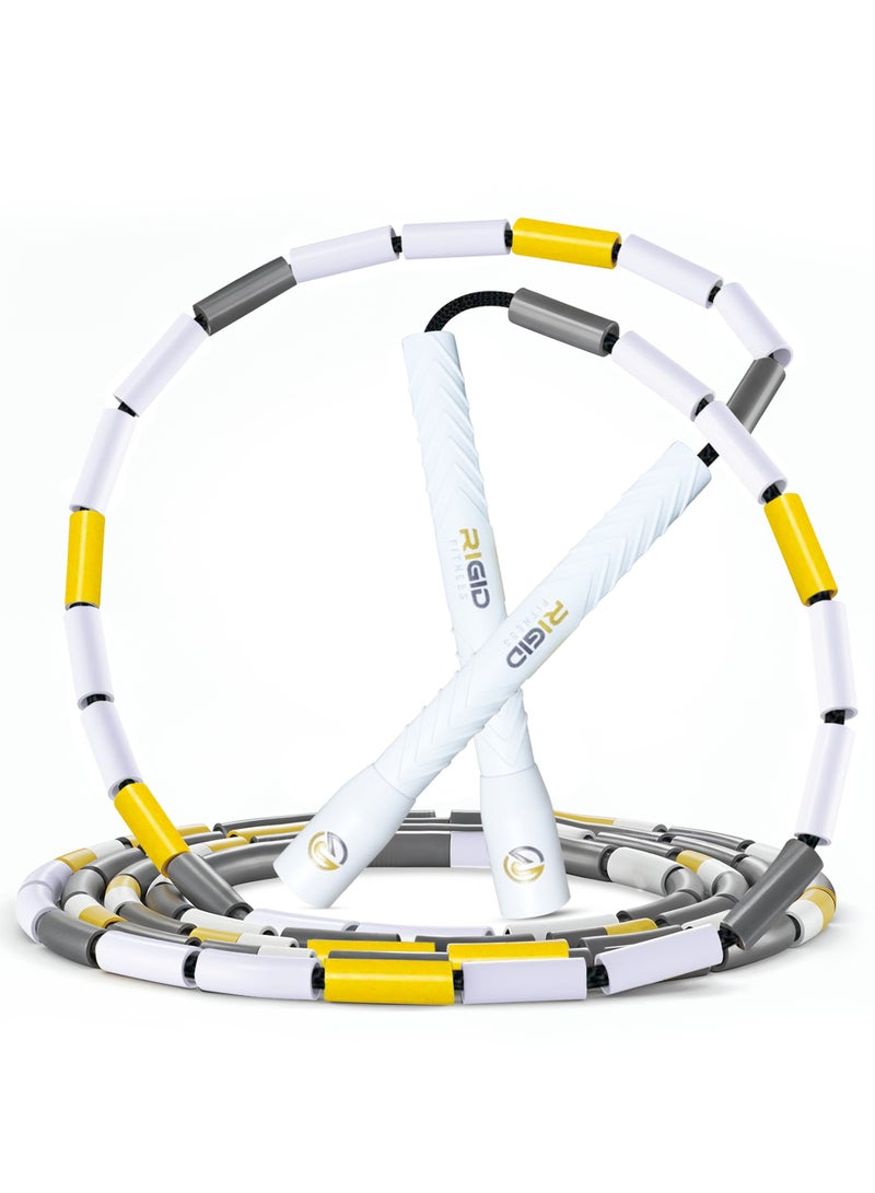 RIGID FITNESS Beaded Jump Rope for Adults & Kids, Tangle Free Adjustable Rope, Durable Skipping Rope, Suitable for Indoor & Outdoor Training, Cardio & Freestyle Jumping Rope Workouts (3 Meters) - Image 1