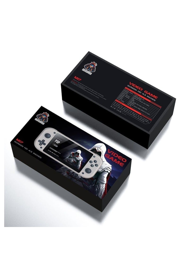 BlueFire Retro Handheld Game Console M17 – 4.3 Inch IPS HD Screen Portable Gaming Player with 20,000+ Built-in Classic Games, 128GB TF Card, Open Source Linux EmuELEC System, PSP/PS1/N64/FC Emulator Support, Long Battery Life, USB-C Fast Charging, Lightweight Travel-Friendly Design with Ergonomic Grip, Multi-Language Support, Arcade & Retro Gaming Console for Kids & Adults - Image 2