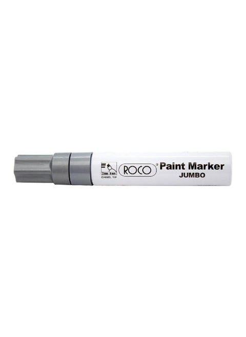 Smudge Proof Fine Chisel Tip Jumbo Paint Marker Silver 8mm RQ-29086SLV