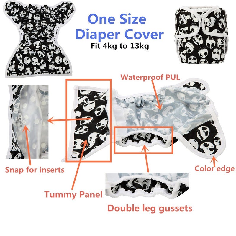 Sigzagor Baby Diaper Cover Nappy One Size 8lbs to 36lbs (Baby Deer) - Image 5