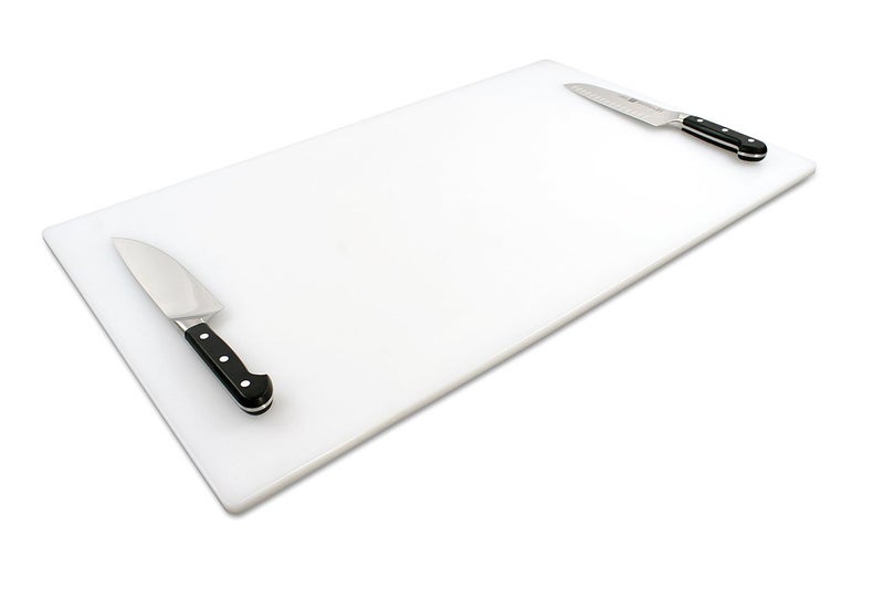 Thirteen Chefs Extra Large 30 x 18 Inch Cutting Board for Meats Game and Fish 12 Inch Thick HDPP Plastic for Food Service 10 pounds