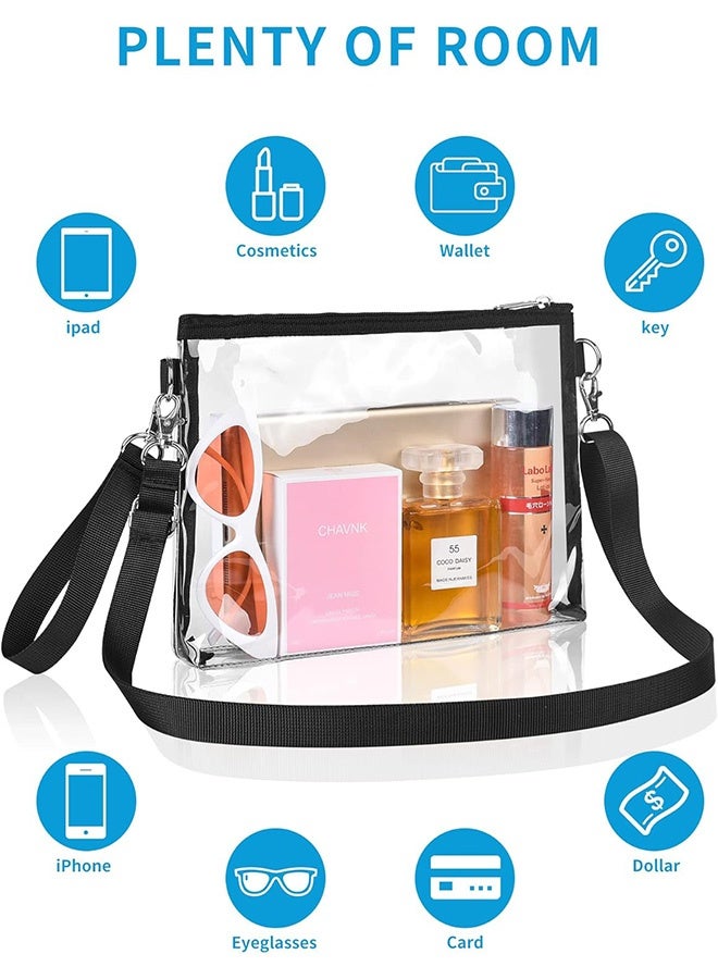 Quantum Clear Crossbody Purse Bag, Clear Bag with Removable Straps, Clear Tote Bag for Work Concert Sports - Image 4