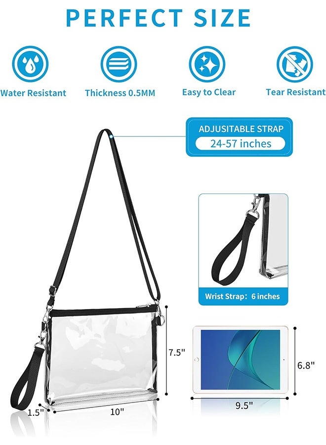 Quantum Clear Crossbody Purse Bag, Clear Bag with Removable Straps, Clear Tote Bag for Work Concert Sports - Image 2