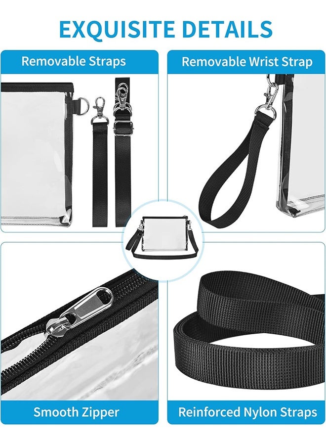 Quantum Clear Crossbody Purse Bag, Clear Bag with Removable Straps, Clear Tote Bag for Work Concert Sports - Image 3