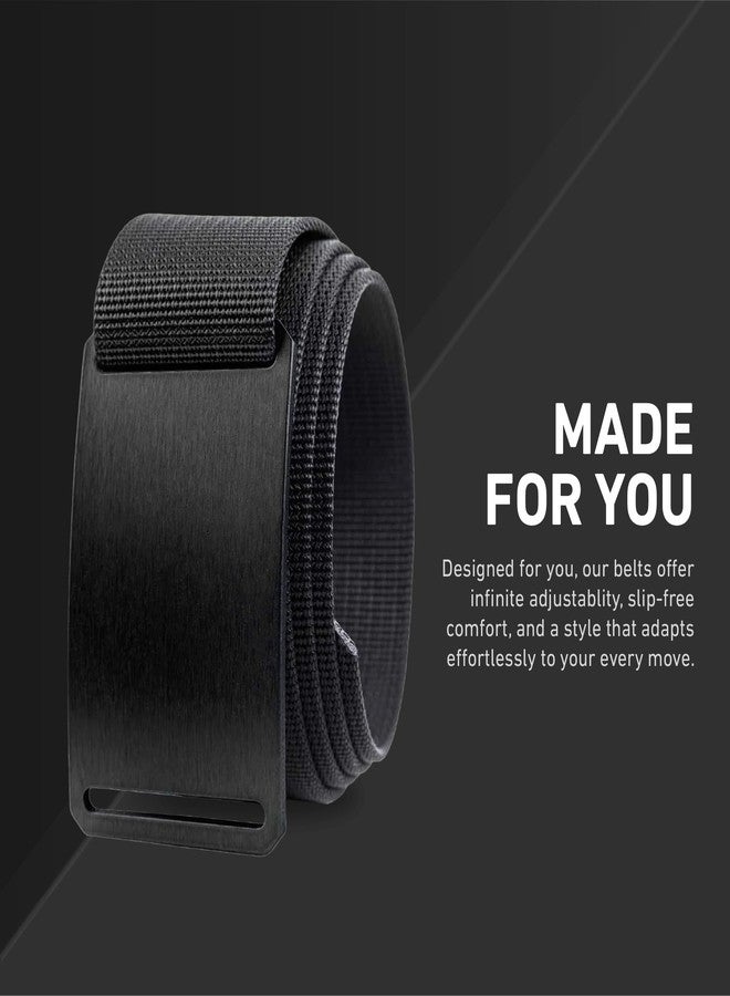 GRIP6 Ninja Nylon Belt – Heavy-Duty Tactical Belt for Men & Women – Adjustable Design with Aluminum Buckle – Men's Accessories for Golf, EDC, and Casual Wear – Made in the USA – Medium (32-34), Jet - Image 4