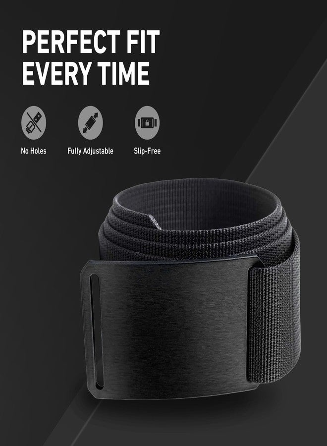 GRIP6 Ninja Nylon Belt – Heavy-Duty Tactical Belt for Men & Women – Adjustable Design with Aluminum Buckle – Men's Accessories for Golf, EDC, and Casual Wear – Made in the USA – Medium (32-34), Jet - Image 3
