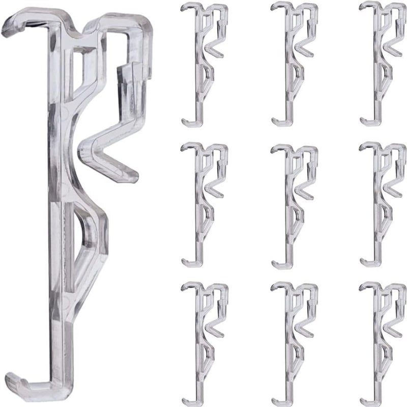 Cutelec Valance Clips 10pcs 2.5inch Clear Plastic Hidden Retainer Holder Clip for Window Blind Valance,Horizontal Faux & Wood Blinds Parts - Image 1