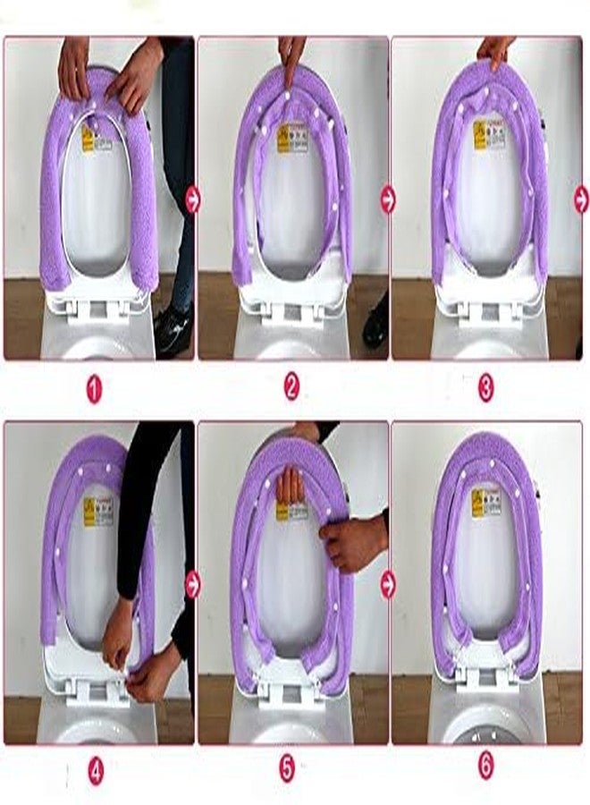 Warmtree Soft Warm Thicken Toilet Seats Covers (Purple) - Image 5