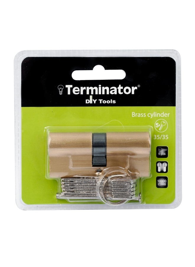 Terminator Terminator Cylinder Door Lock with 5keys (35X35X35SB)  - Image 2
