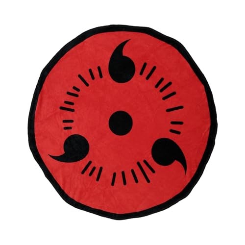 JUST FUNKY Naruto Shippuden Sharingan 48 Inch Round Fleece Throw Blanket - Image 1
