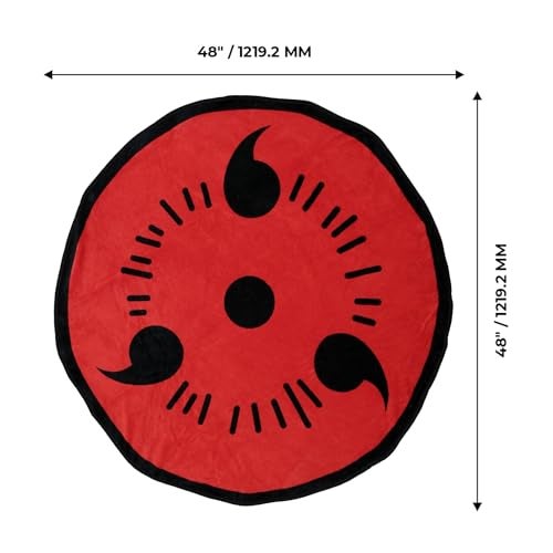 JUST FUNKY Naruto Shippuden Sharingan 48 Inch Round Fleece Throw Blanket - Image 2
