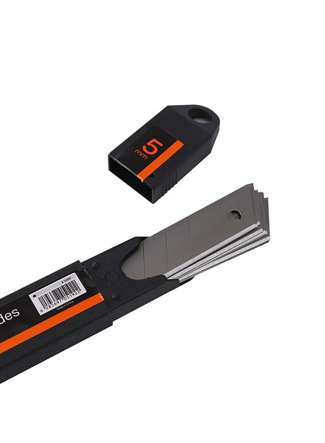 LAWAZIM Blade -10 Piece 5mm- Rust-Resistant Precision Cutter Replacement Blades with Case- Compatible with Utility Knives and Box Cutters -for paper cardboard plastic Foam in House Projects and Office - Image 3