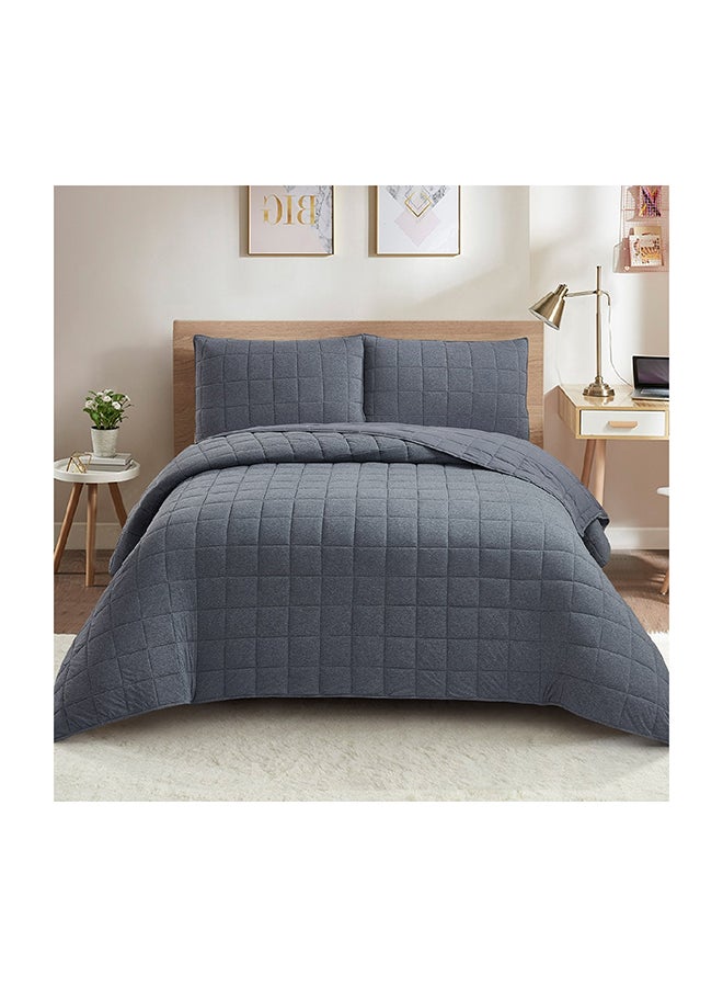 Home Box Knitnook Cotton Jersey 3-Piece King Summer Quilt Comforter Set 240 x 220 cm  - Image 2