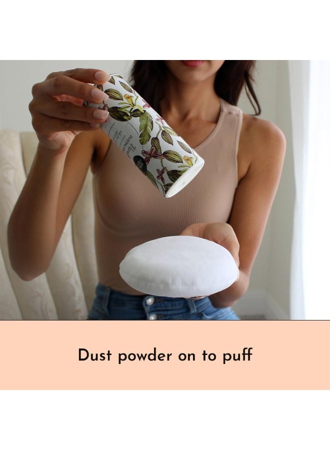 Herb & Root Large Powder Puff (6 inch) and Matching Satin Carrying Bag for Loose Body Powder. Super Soft Puff Made with Premium Velour, Satin Ribbon Handle. Great for Travel, Herb & Rootâ€¦ - Image 5