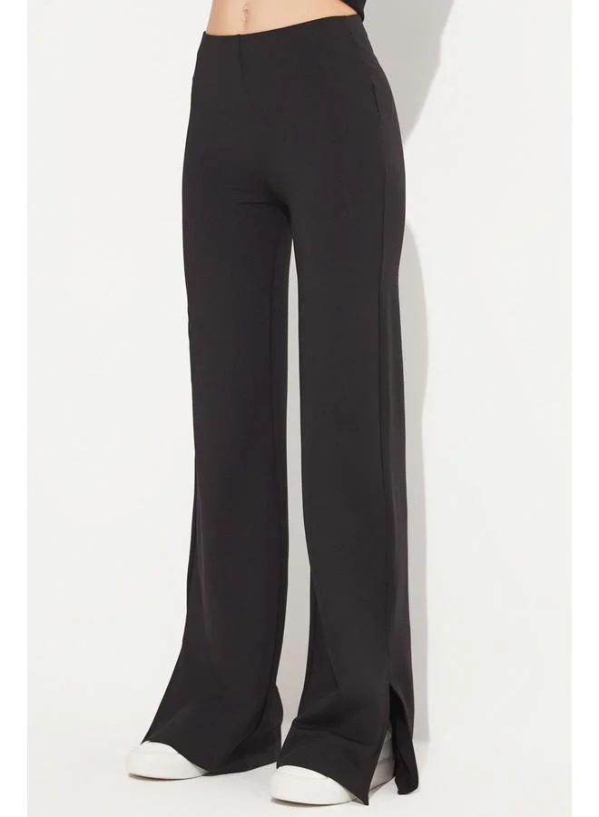 JUNE June Piping Detailed Tight Trouser Black