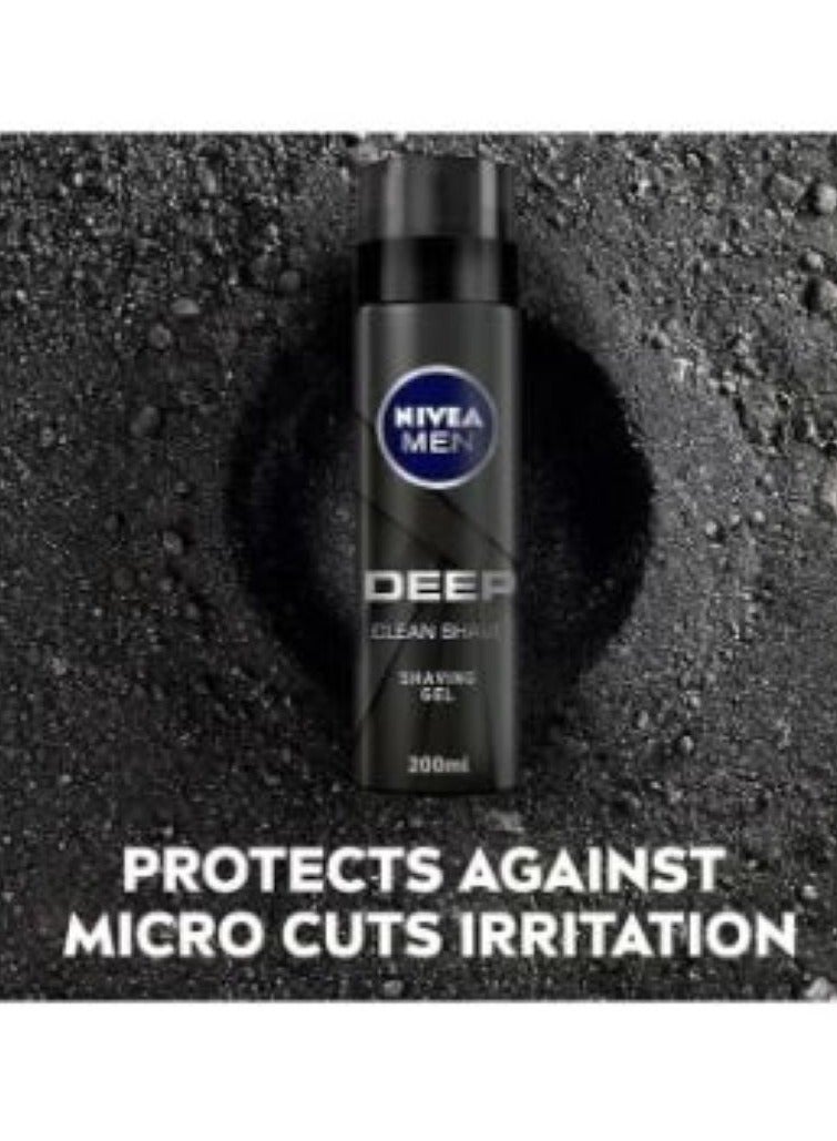 Nivea Deep Clean Carbon Shaving Gel Black 200 ml - Image 2