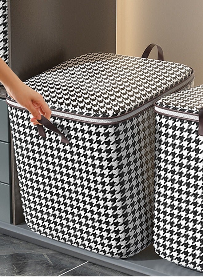 صناديق تخزين ملابس سعة 100/140/180 لترًا مع أغطية، وحقائب تخزين قابلة للطي بسحابات، ومقابض معززة، وخزانة وتنظيم للملابس والسترات واللحاف والفراش - view 5