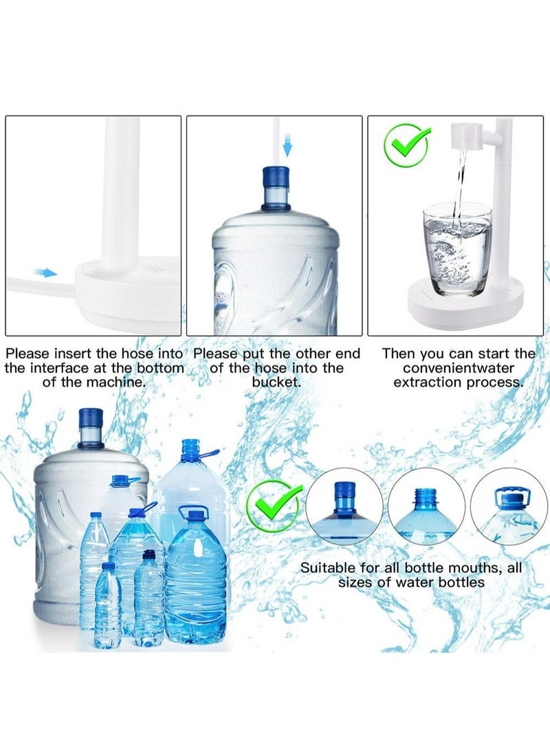 Portable USB Charging Pumping Automatic Water Dispenser Intelligent Desktop Water Bottle Dispenser - Image 4