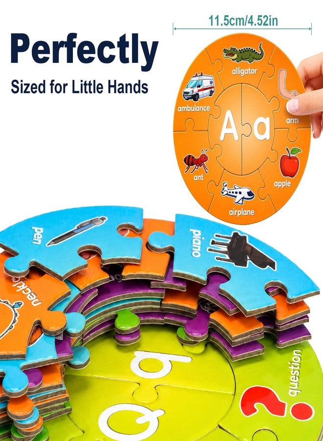 PraxiKidy Alphabet Puzzle,ABC Alphabet Learning Toys for Kids Ages 3-5,Preschool Learning Activities Pre-k Lowercase Uppercase Letter Game for Toddlers,Educational Kindergarten Classroom Must Haves - Image 4