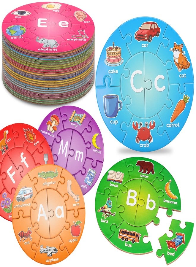 PraxiKidy Alphabet Puzzle,ABC Alphabet Learning Toys for Kids Ages 3-5,Preschool Learning Activities Pre-k Lowercase Uppercase Letter Game for Toddlers,Educational Kindergarten Classroom Must Haves - Image 1