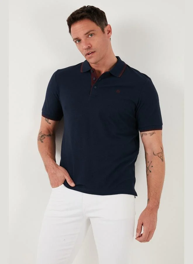 Buratti Cotton Slim Fit Striped Detail Buttoned Polo Collar 4-Pack Men's T-Shirt 5902118S4