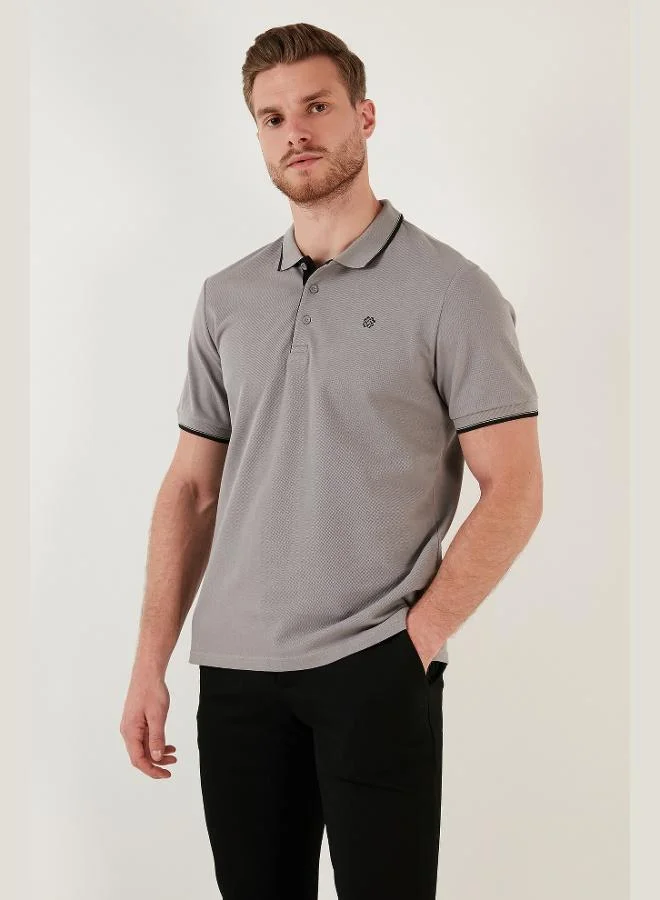 Buratti  Buratti Cotton Slim Fit Striped Detail Buttoned Polo Collar 4-Pack Men's T-Shirt 5902118S4 for Men | Best Price UAE
