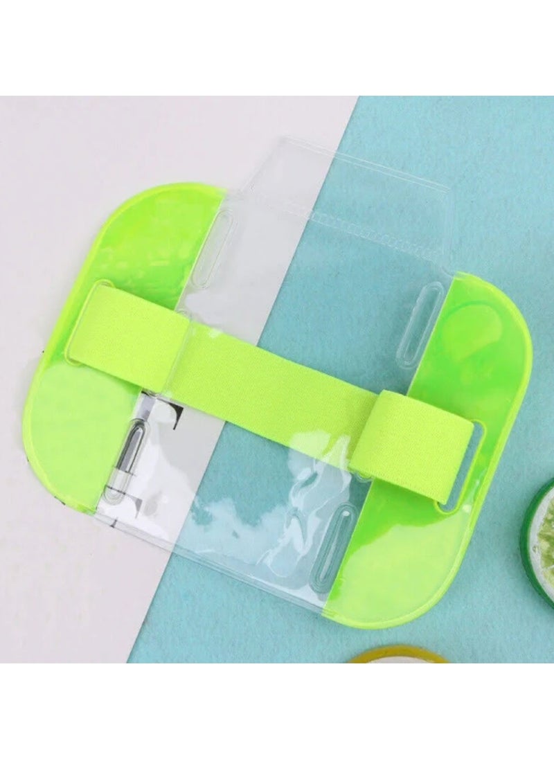 Vitacelli 10Pcs Arm Badge Holder, Color Armband Card Sleeve License Badge Holder Adjustable Arm ID Badge Holders for Emergency Workers Security Staff Doorman Warehouse Factory, Nurses, Medical Staff GREEN  - Image 4