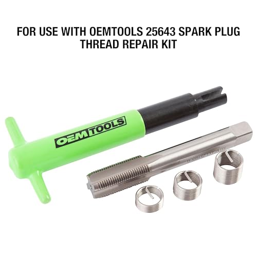 OEMTOOLS 25649 14mm Cylinder Head Rethreaded Kit, Mechanic’s Tool for Rethreading Cylinder Heads, Includes Combination Tap/Reamer, & 3/8", 7/16", 1/2" & 3/4" Inserts, Rethread Aluminum Heads Only - Image 5
