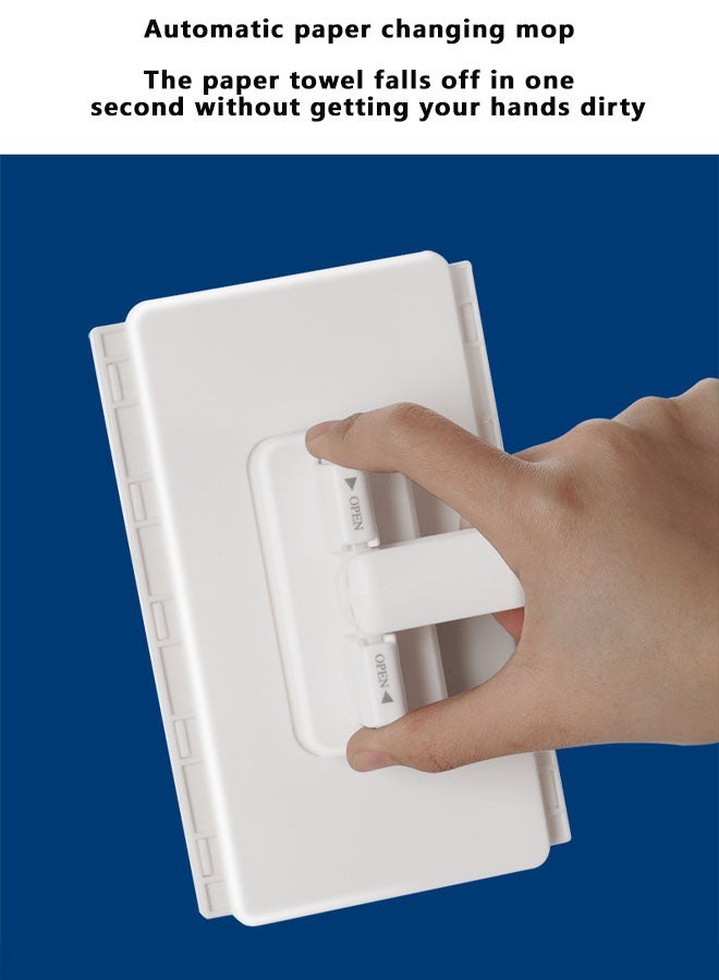 ممسحة، ممسحة منشفة للوجه، تصميم لا يتسخ، غسيل بدون استخدام اليدين، تفكيك بزر واحد، مشبك تلقائي للمناديل المبللة للاستخدام الثانوي - Image 4