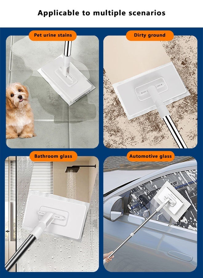 ممسحة، ممسحة منشفة للوجه، تصميم لا يتسخ، غسيل بدون استخدام اليدين، تفكيك بزر واحد، مشبك تلقائي للمناديل المبللة للاستخدام الثانوي - Image 2