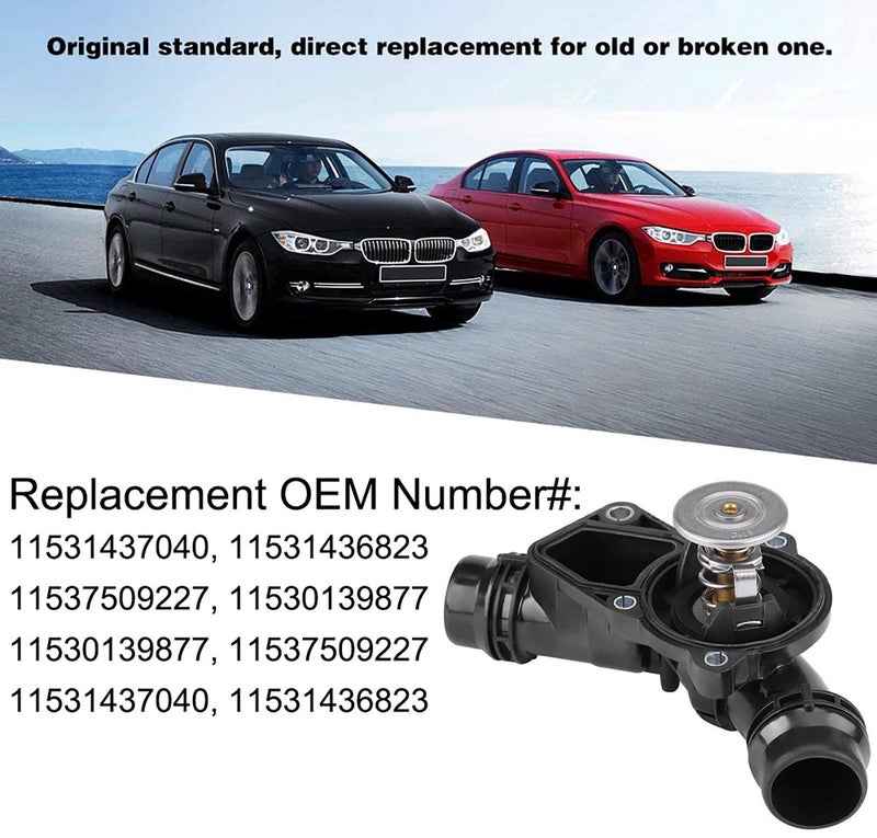 KAKO Thermostat For BMW 1999-2006 E46 E39 X5 X3 Z3 Z4 323ci 325i 325xi 330i 525i 530i Thermostat,Thermostat Housing Assembly Replace# 11537509227 11530139877 11531437040 11531436823 - Image 2