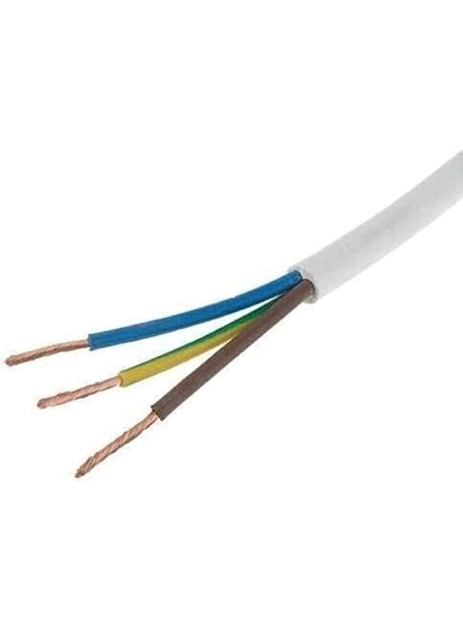 Power Cord Wire 2 Core And 3 Core Assorted Sizes Extension Wire Pure Copper 2.5Mm X 3C 10Meter White