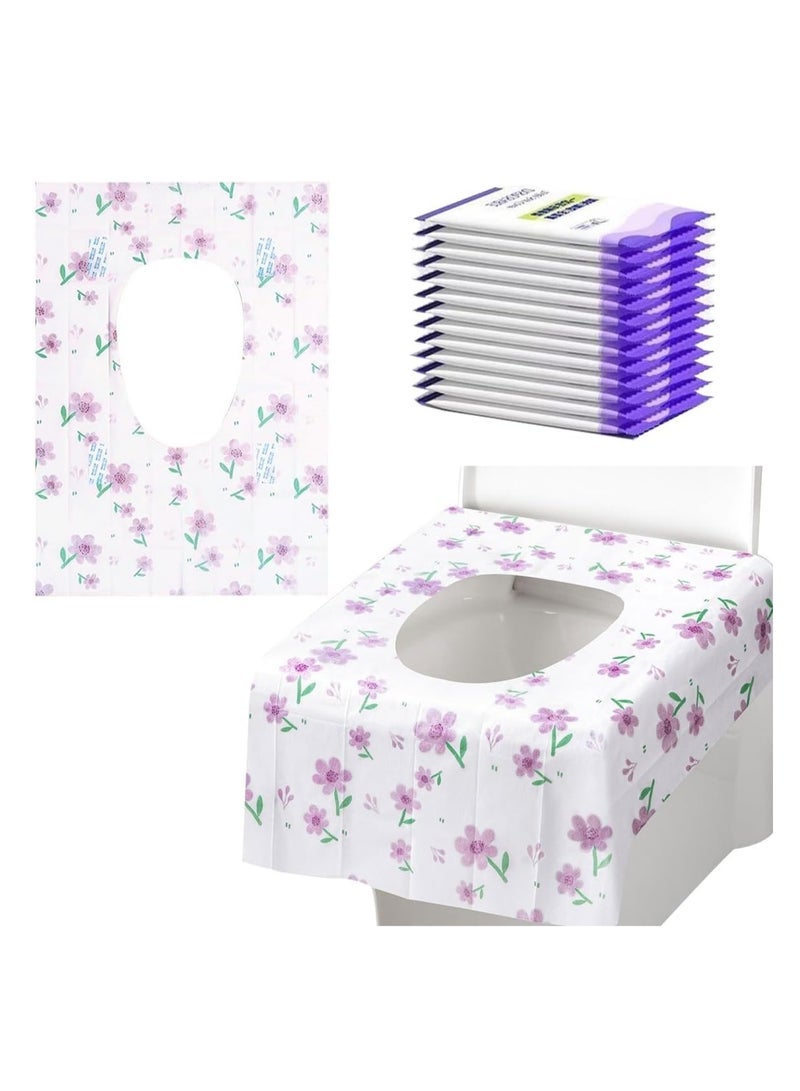 ECVV ECVV 20 Pack Disposable Toilet Seat Covers Extra Large & Waterproof Perfect for Kids Adults & Potty Training - Individually Wrapped for Travel & Public Restrooms(24.4â€x25.2â€) - Image 2