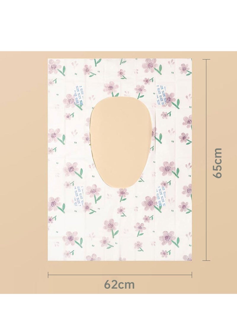 ECVV ECVV 20 Pack Disposable Toilet Seat Covers Extra Large & Waterproof Perfect for Kids Adults & Potty Training - Individually Wrapped for Travel & Public Restrooms(24.4â€x25.2â€) - Image 5