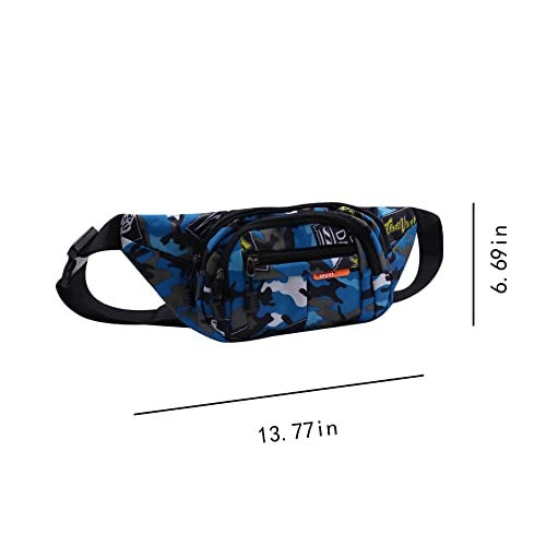 AIBEARTY Kids Fanny Pack Boys Small Camouflage Waist Pack Belt Waist Bag Pack Pouch with Adjustable Strap for Children Sport Running, Camping, Trip - Image 2