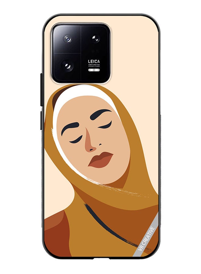 VR CREATIVE غطاء حماية لهاتف Xiaomi 13 بتصميم شكل امرأة كرتوني متعدد الألوان - Image 1