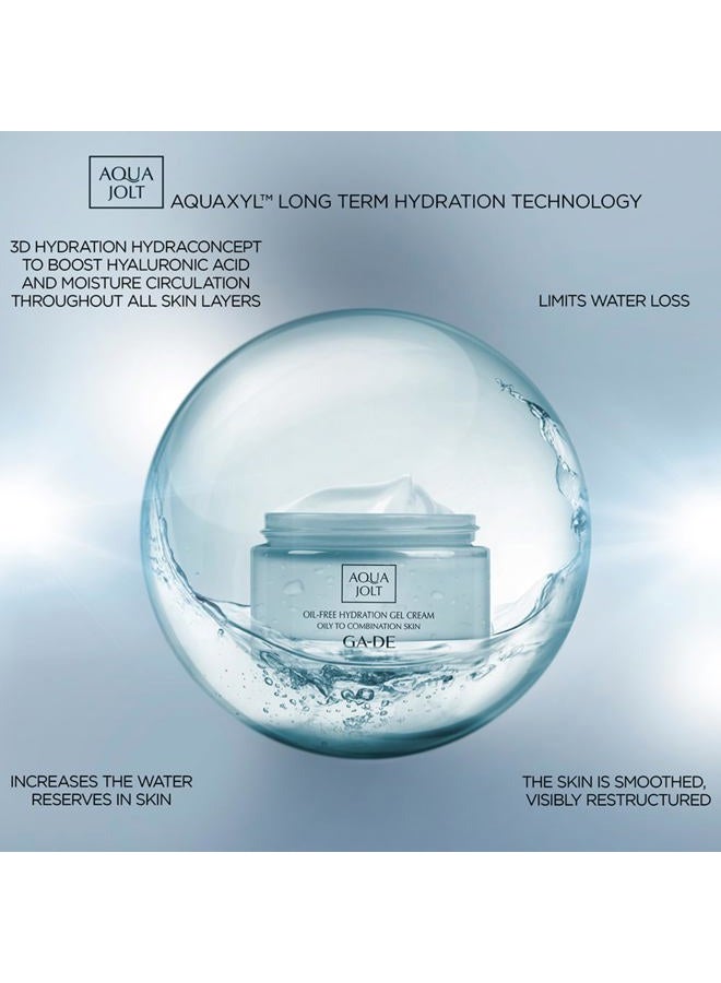 GA-DE Aqua Jolt Oil-Free Hydration Gel Cream - Oily to Combination Skin - Face Cream for Healthy-Looking Skin - Infused with Hyaluronic Acid - 1.7 oz - Image 3