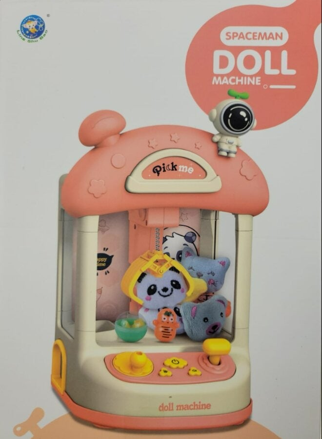 1set Children's Claw Machine Small Household Mini Twisting Egg Clip Doll Machine Multicolour  - Image 1