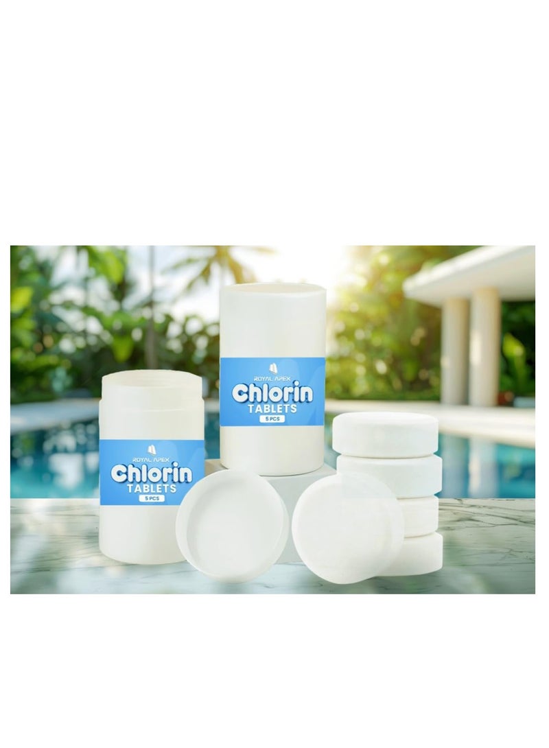 Royal Apex Bluqua Slow-Dissolving Chlorine Tablets 1Kg  - Image 1